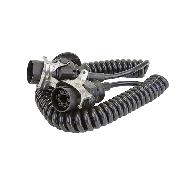 7 Core Retractable Polyurethene Cable with 2 x EBS Sockets - 4 Metre-0-715-24