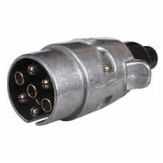 7 Pin Metal Caravan Plug - 12V ISO 1724-0-692-16
