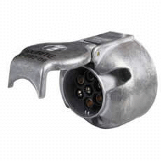 7 Pin Metal Caravan Socket with Fog Lamp Cut Out - 12V ISO 1724-0-692-09
