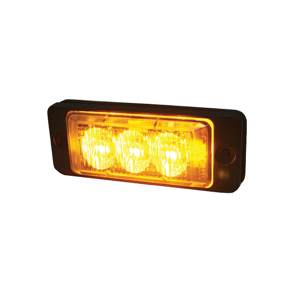 Amber High Intensity 3 LED Slimline Warning Light - 12/24V-0-441-30