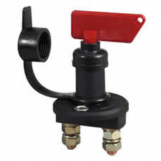 Battery Isolator with Removable Key and Splashproof Cover - 100A 24V-0-605-00