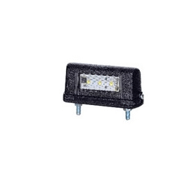 Black Plastic LED Number Plate Lamp - 12/24V-0-453-80