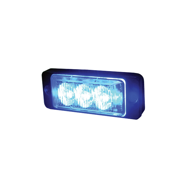 Blue High Intensity 3 LED Slimline Warning Light - 12/24V-0-441-32