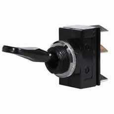 Change Over or On/Off Flick Switch with Nylon Paddle Lever - 10A at 12V-0-658-00