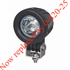 Compact LED Spot Lamp - Black, 1 x 10W 12/24V-0-420-57
