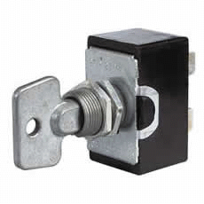 Double-Pole On/Off Switch with Metal Key-0-495-60