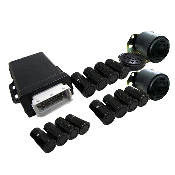 DURITE 12 Sensor Blind Spot Detection System With 4 Left, 4 Rear & 4 Right Sensors 0-870-45