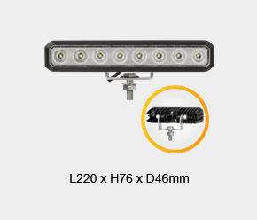 DURITE Heavy Duty LED Reverse Work Lamp with DT Connector 3600lm, IP67, IP69K 0-420-52