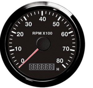 DURITE  LED Illuminated Marine Gauge Tachometer 0-8000rpm - 12/24V   0-525-81