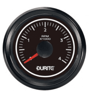 DURITE LED Illuminated Tachometer 0-4000 RPM - 12/24V 0-525-30