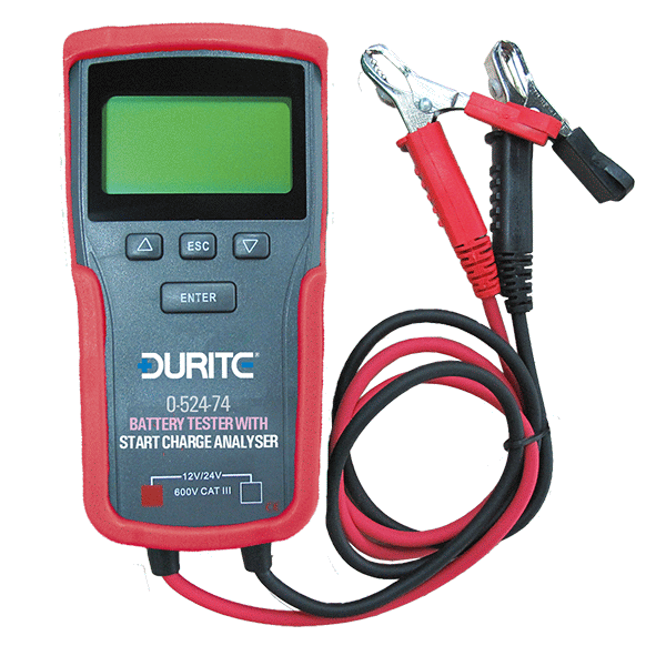 Electronic Battery Tester With Start/Charge Analyser - 12/24V-0-524-74