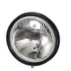 Headlamp Unit - 5 3/4" Raised Flat Lens - Dip/Main and Side Light in Rubber Housing-0-422-17