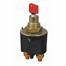 Heavy Duty Battery Isolator with Removable Key in Off Position - 250A 24V-0-605-61
