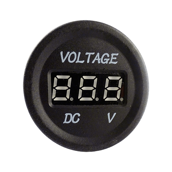 Illuminated Voltmeter for 28mm panel - 12V/24V-0-534-10