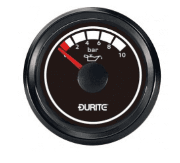 LED Illuminated Marine Oil Pressure Gauge With Sender - 12/24V - 12/24V 0-525-36