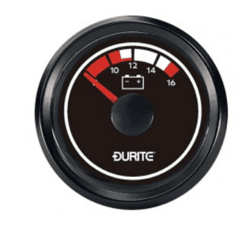 LED Illuminated Voltmeter Gauge - 12V 0-525-42