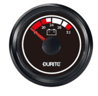 LED Illuminated Voltmeter Gauge - 24V 0-525-62