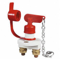 Marine Battery Isolator with Removable Key and Splashproof Cover -75A 24V-0-605-13