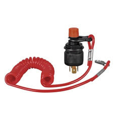 Marine Emergency Cut-Off Switch with Lanyard and Knob - 15A 12V-0-605-41