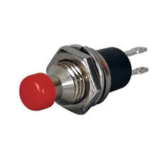 Miniature Momentary On Push Switch with Plastic Button - 0.5A at 30V-0-485-04