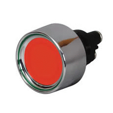 Momentary On Push Switch with Red LED Illumination - 12V-0-485-05