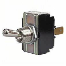 Off/A/A+B Side and Head Lamp Toggle Switch with Metal Lever - 10A at 28V-0-645-00