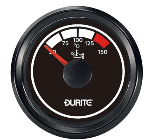 Oil Temp Marine with sender LED illuminated 52mm 12/24 volt Bx1 0-525-35