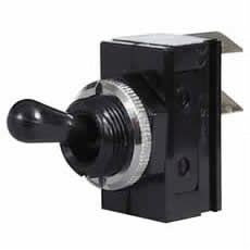 On/Off Toggle Switch with Plastic Toggle Lever - 10A at 12V-0-364-00