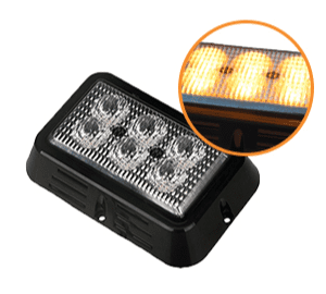 R10 High Intensity 6 Amber LED Warning Light - 12/24V 0-442-29