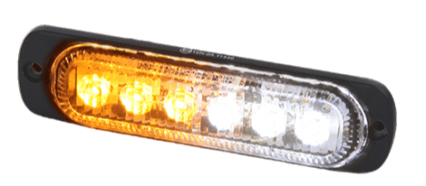 R10 High Intensity 6 Amber & White LED Warning Light (19 Flash Patterns)   0-441-67  044167