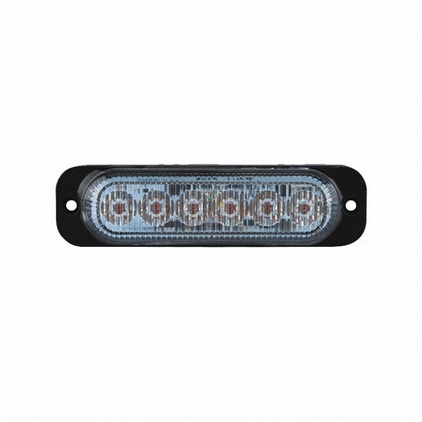 R65 Amber High Intensity 6-LED Warning Light - 12/24V-0-441-50