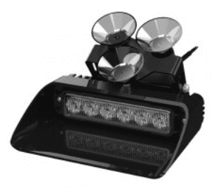 R65 CLASS 2 Suction Cup Amber LED Warning Light (20 Flash Patterns) 0-441-69