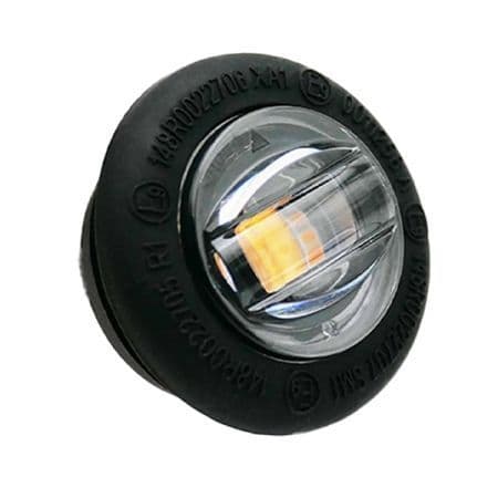R65 LED Round 19mm Warning Light 1 Amber 12/24volt Bx1