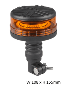 R65 LOW PROFILE FLEXI DIN LED  AMBER BEACON   0-445-54