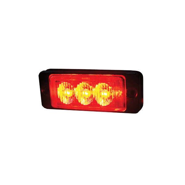 Red High Intensity 3 LED Slimline Warning Light - 12/24V-0-441-35