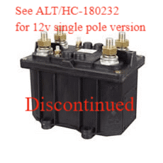 Remotely-Switched Double-Pole Battery Isolator - 250A 12V <BR> DISCONTINUED<BR> 0-605-32