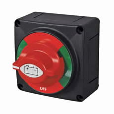 Rotary Marine Battery Isolator with Fixed Control Knob in Off Position - 550A 48V-0-605-12