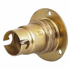 SBC Brass Bulbholder Batten with Three Hole Fixing-0-705-00