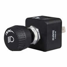 Splashproof Rotary Off/Side/Head Light Switch - 29A at 12V-0-656-04