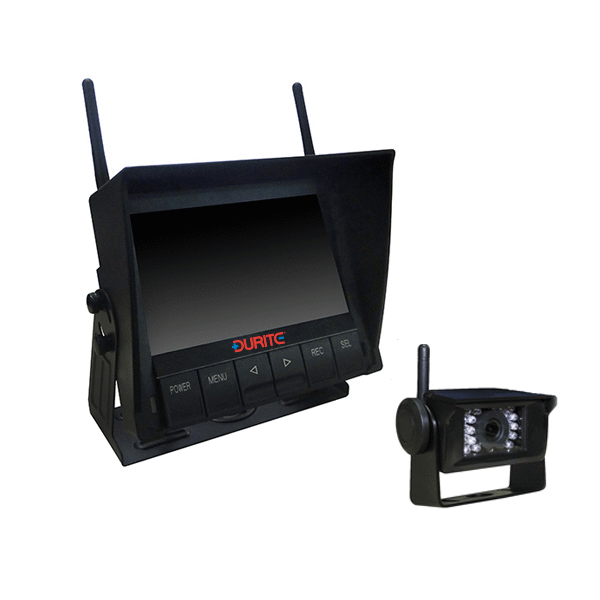 Wireless 4-CH QUAD Monitor With Integral DVR With 1 Or 4 Cameras - 12/24V-0-776-57