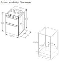 BELLING BI903MFC BLK Built In Double Oven