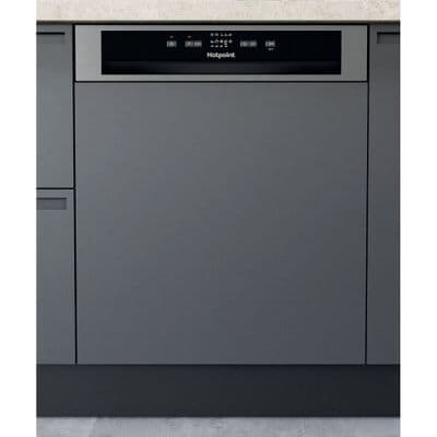 Hotpoint HBC2B19X St Steel Semi-Integrated Dishwasher