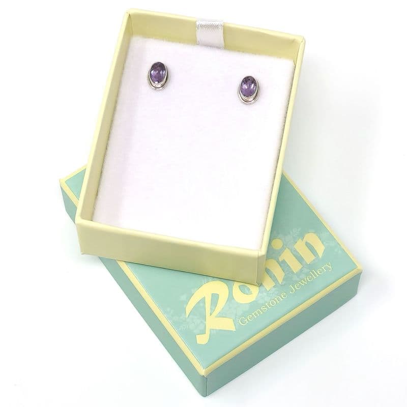 Amethyst Stud Earrings