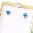 Blue Opal Stud Earrings