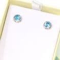 Light Blue Topaz Stud Earrings