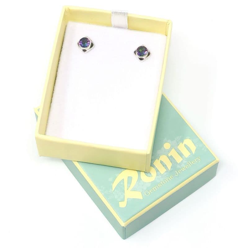 Mystic Topaz Stud Earrings