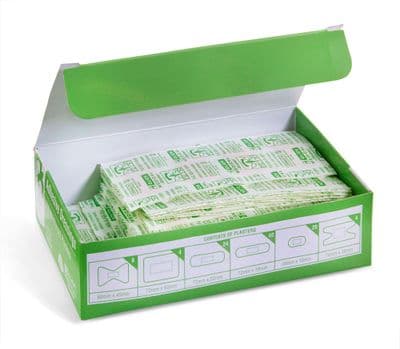 BEESWIFT Click Medical Detectable Plasters 120 Assorted Green