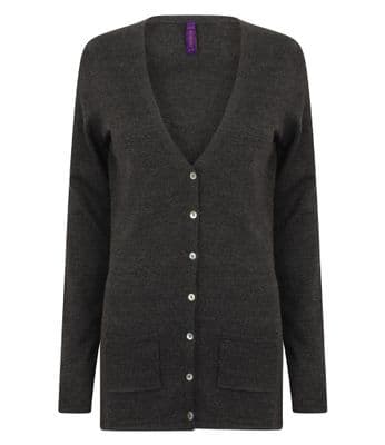 HENBURY Ladies V Button Cardigan