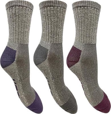 JCB  3PK Ladies Casual Boot Socks Grey Mix