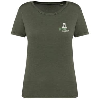 NATIVE SPIRIT Ladies Faded T-Shirt with Work Boutique Logo